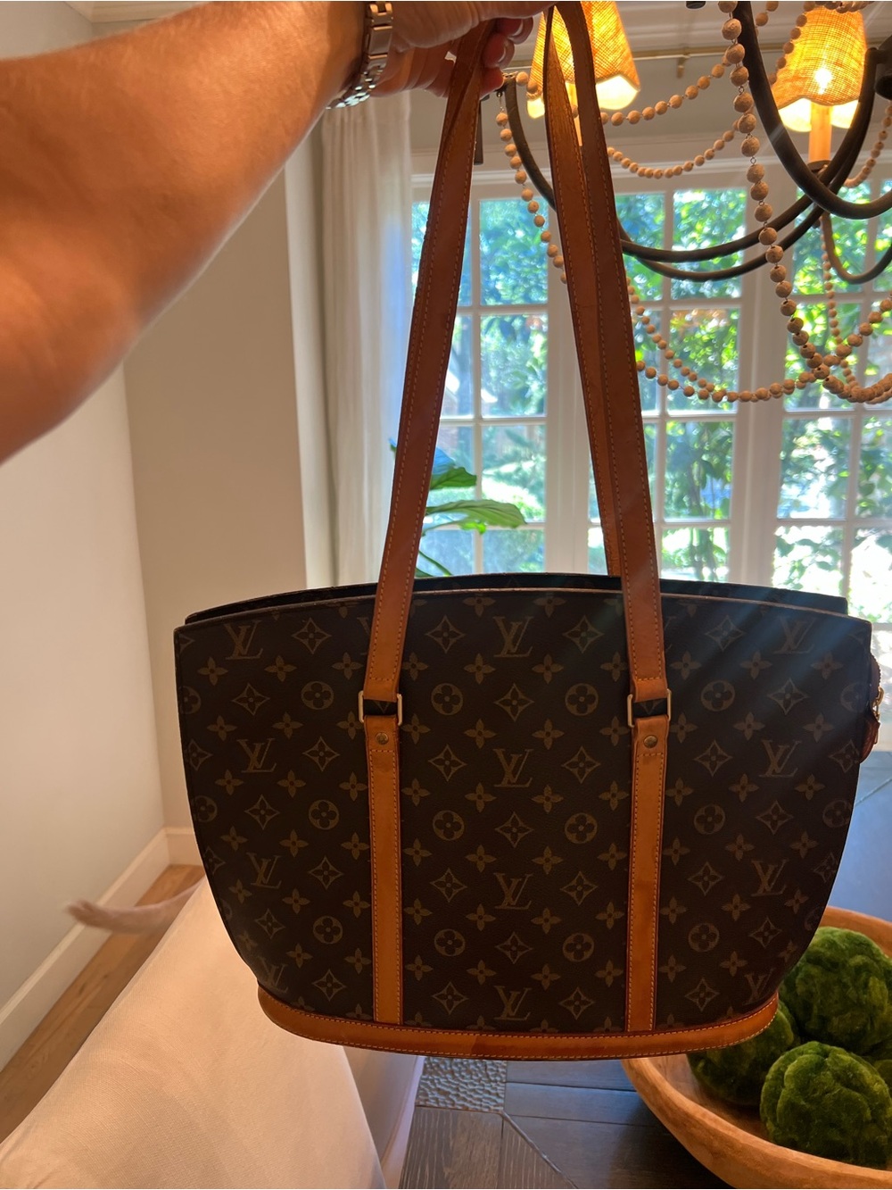 Louis Vuitton Monogram Canvas Brown and Tan Messenger Tote